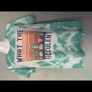 Novelty Funny Succulent Cactus Tshirt size M